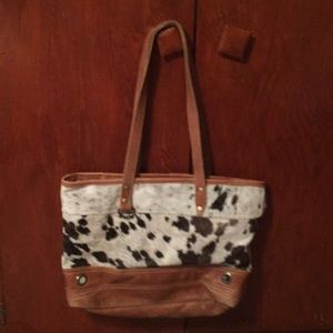 Myra cowhide purse